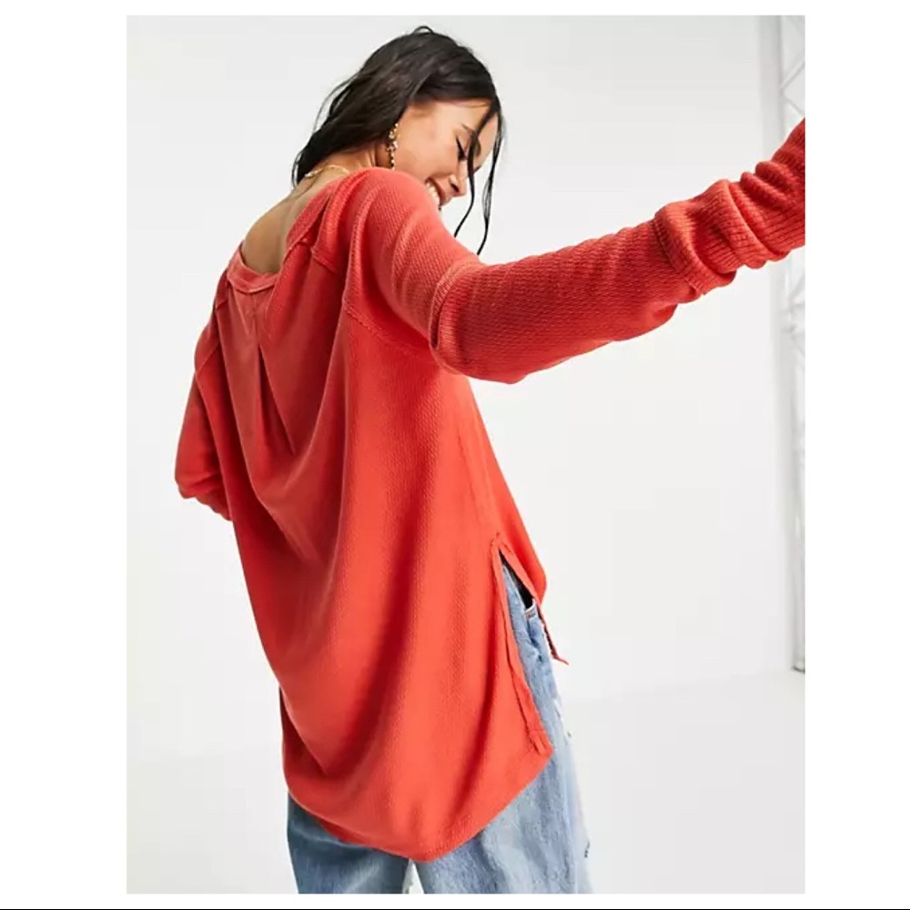 FREE PEOPLE BOHO FLOWY TUNIC TOP PULLOVER A2C - Picture 2 of 16